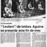 "Lautaro" de Isidora Aguirre se presenta este fin de mes.  [artículo]
