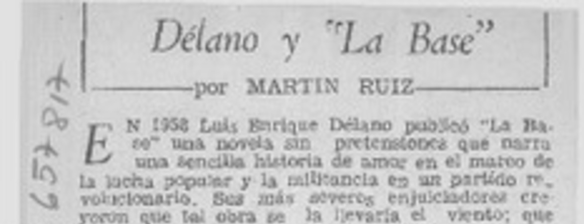 Délano y "La Base"  [artículo] Martín Ruiz.