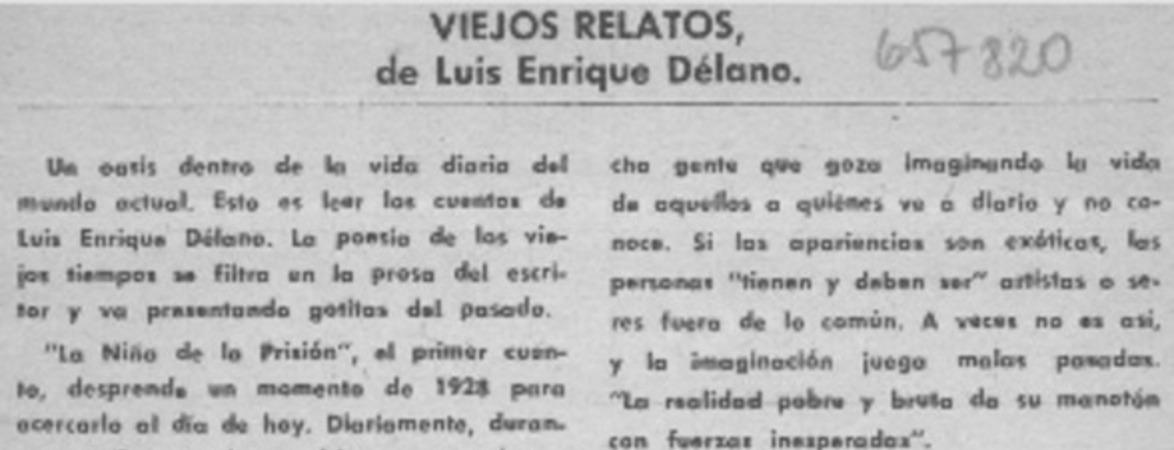 Viejos relatos.  [artículo]