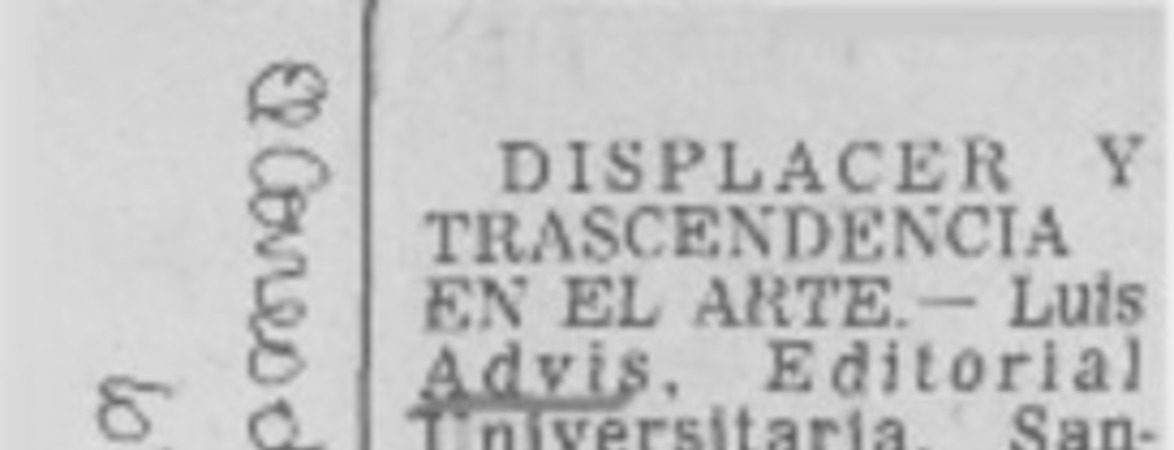 Displacer y trascendencia en el arte.