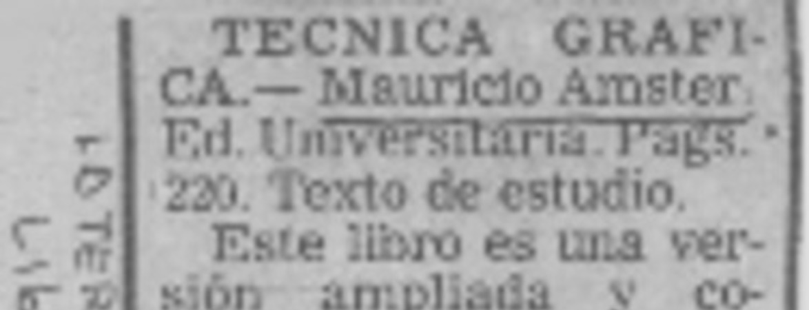 Técnica gráfica  [artículo] Américo.