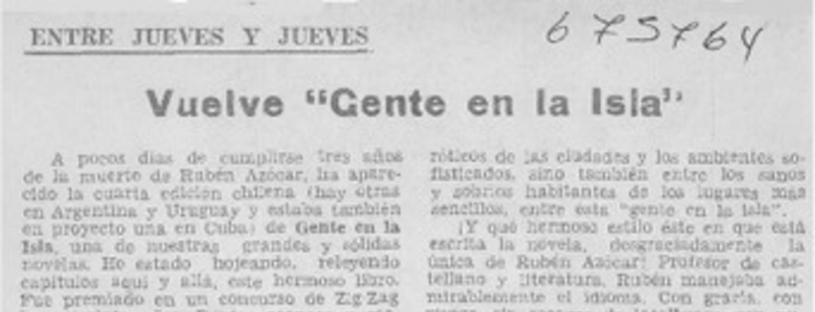 Vuelve "Gente en la isla"