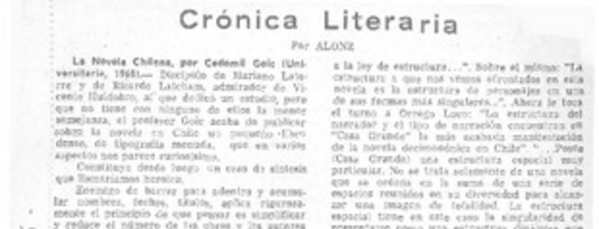 Crónica literaria