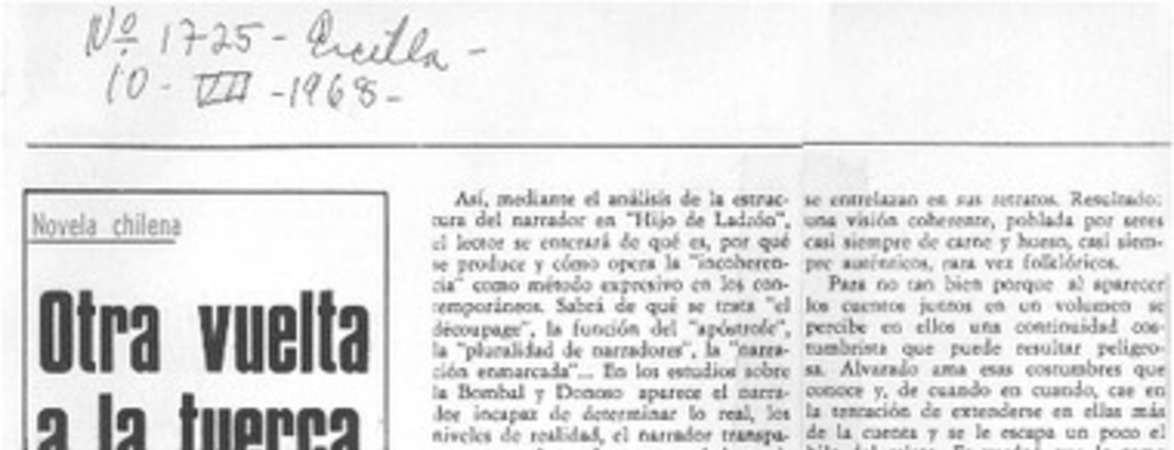 Otra vuelta a la tuerca