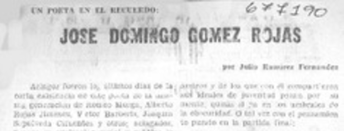 José Domingo Gómez Rojas