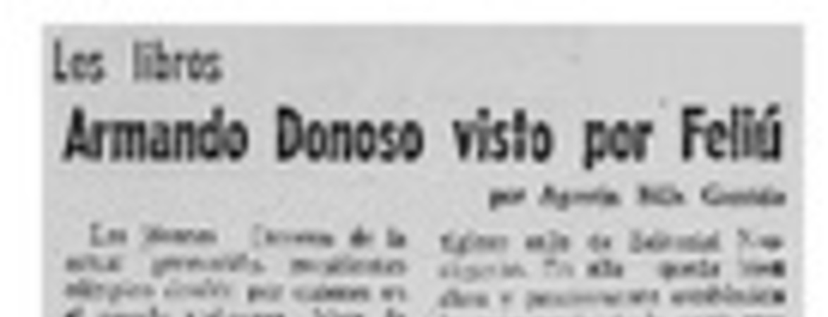 Armando Donoso visto por Feliú
