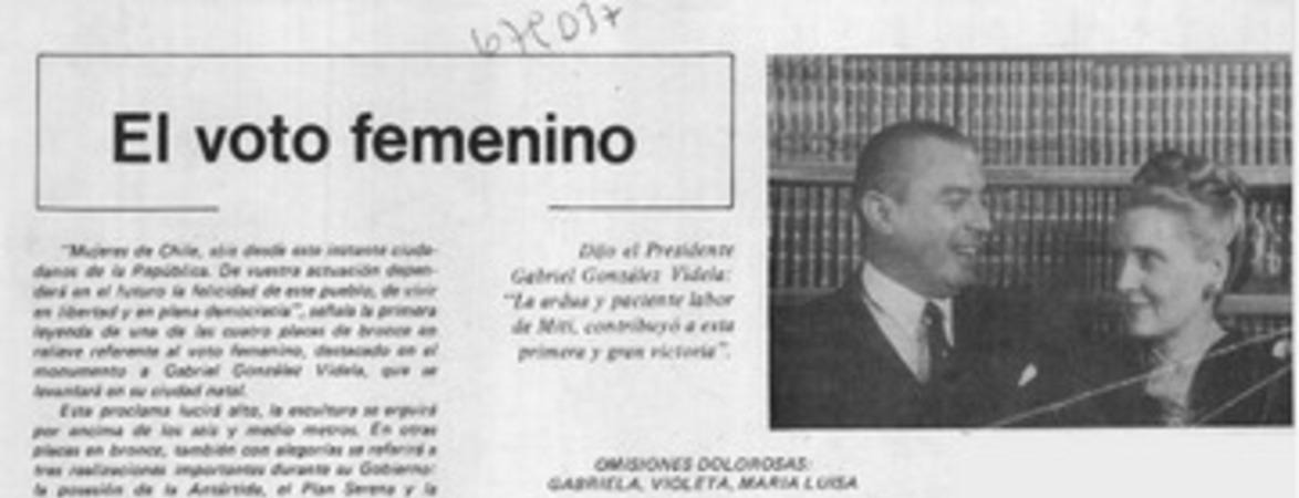 El voto femenino.