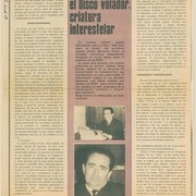 El disco volador, criatura interestelar: [entrevista]