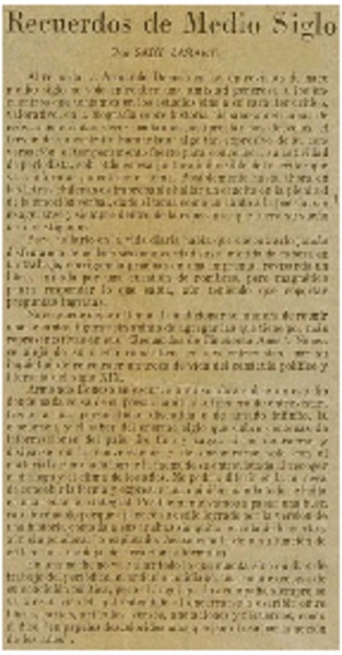 Recuerdos de medio siglo