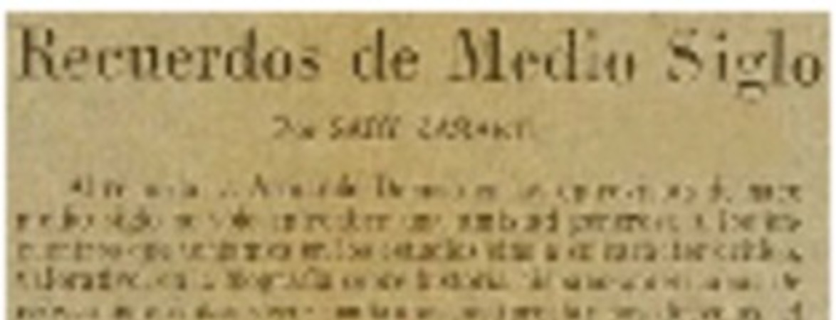 Recuerdos de medio siglo