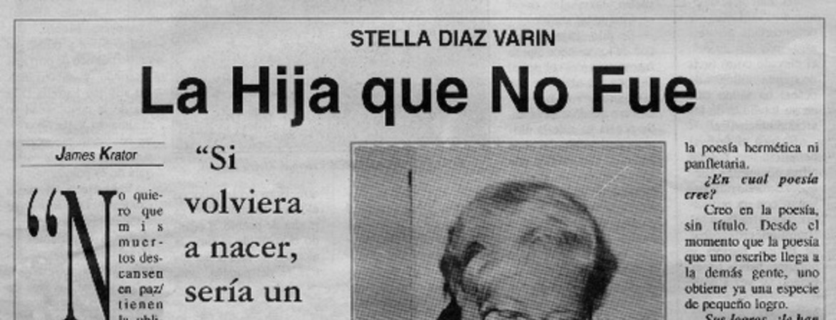 La Hija que no fue [entrevista]
