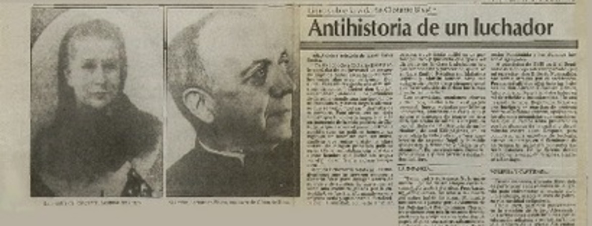 Antihistoria de un luchador.