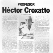 Profesor Héctor Croxatto