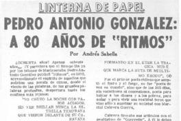Pedro Antonio González: a 80 años de "ritmos"