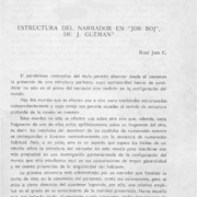 Estructura del narrador en "Job-Boj", de J. Guzmán