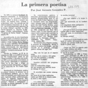 Poesía de Antofagasta. La primera poetisa