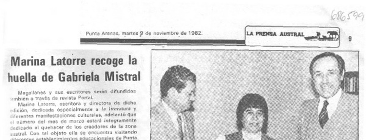 Marina Latorre recoge la huella de Gabriela Mistral.