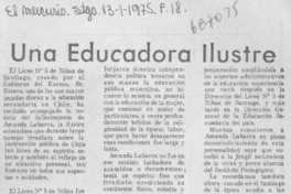 Una educadora ilustre