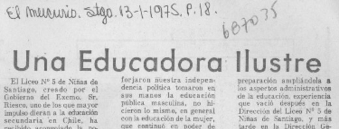 Una educadora ilustre