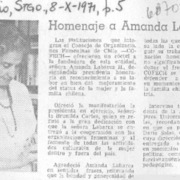 Homenaje a Amanda Labarca H.