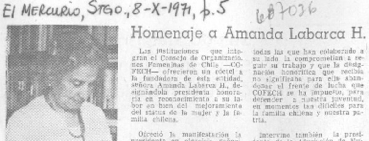 Homenaje a Amanda Labarca H.