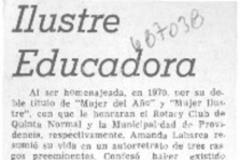 Ilustre educadora.