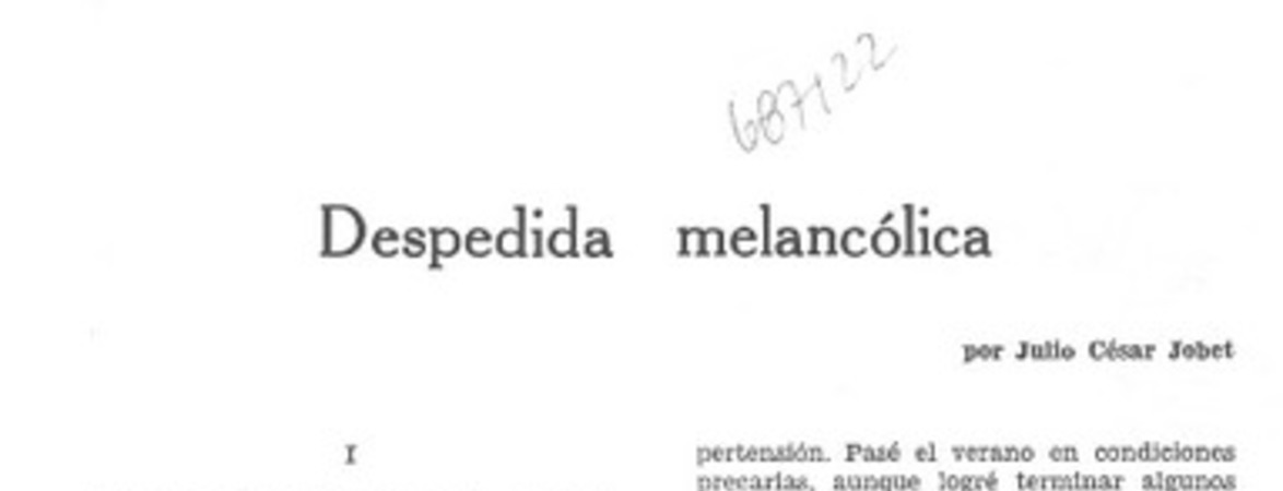 Despedida melancólica