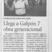 Llega a Galpón 7 obra generacional.