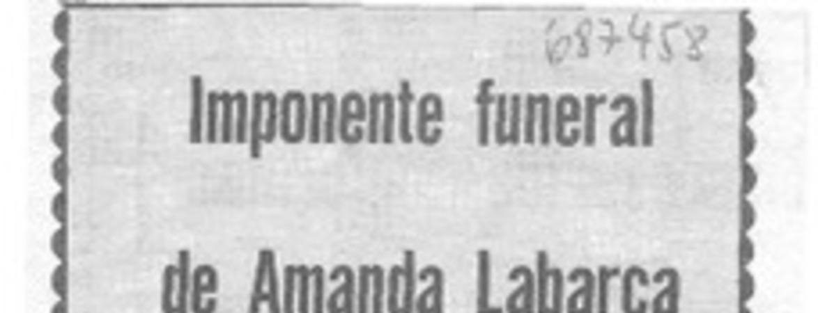 Imponente funeral de Amanda Labarca.