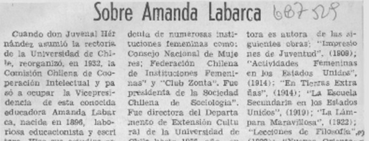 Sobre Amanda Labarca