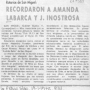 Recordaron a Amanda Labarca y J. Inostrosa