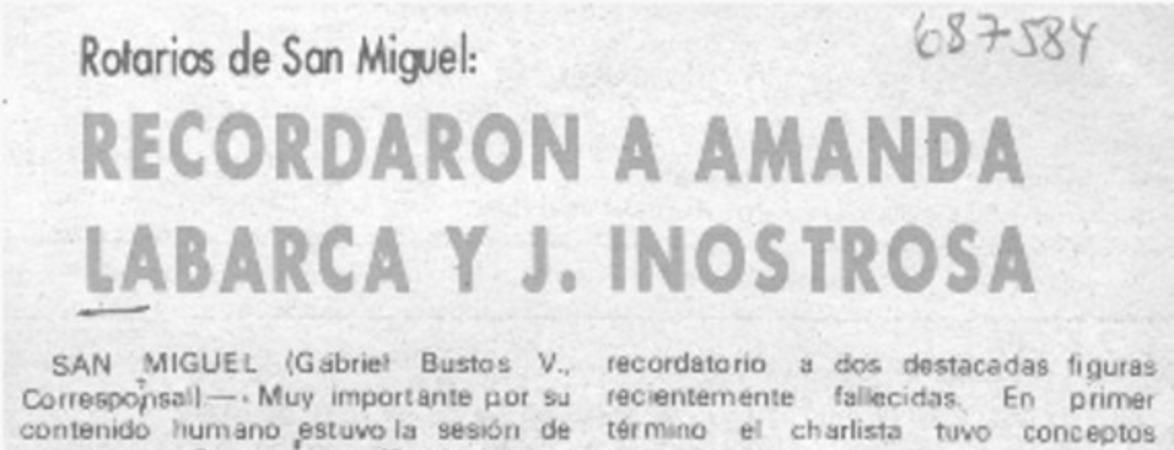 Recordaron a Amanda Labarca y J. Inostrosa