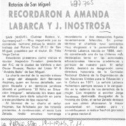 Recordaron a Amanda Labarca y J. Inostrosa.