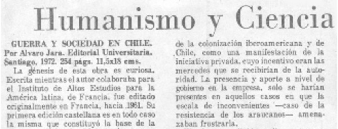 Humanismo y ciencias.