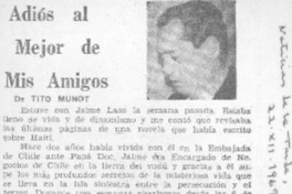 Adiós al mejor de mis amigos