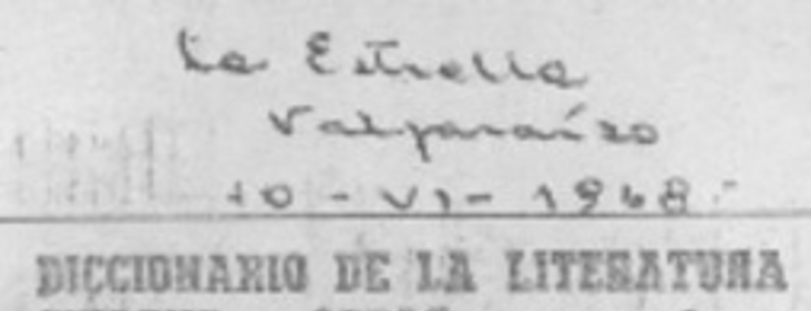 Diccionario de la literatura chilena.