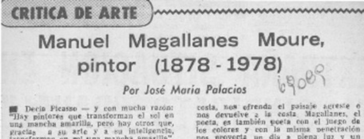 Manuel Magallanes Moure, pintor (1878-1978)