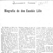Biografía de don Eusebio Lillo.