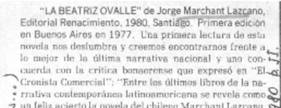 La Beatriz Ovalle