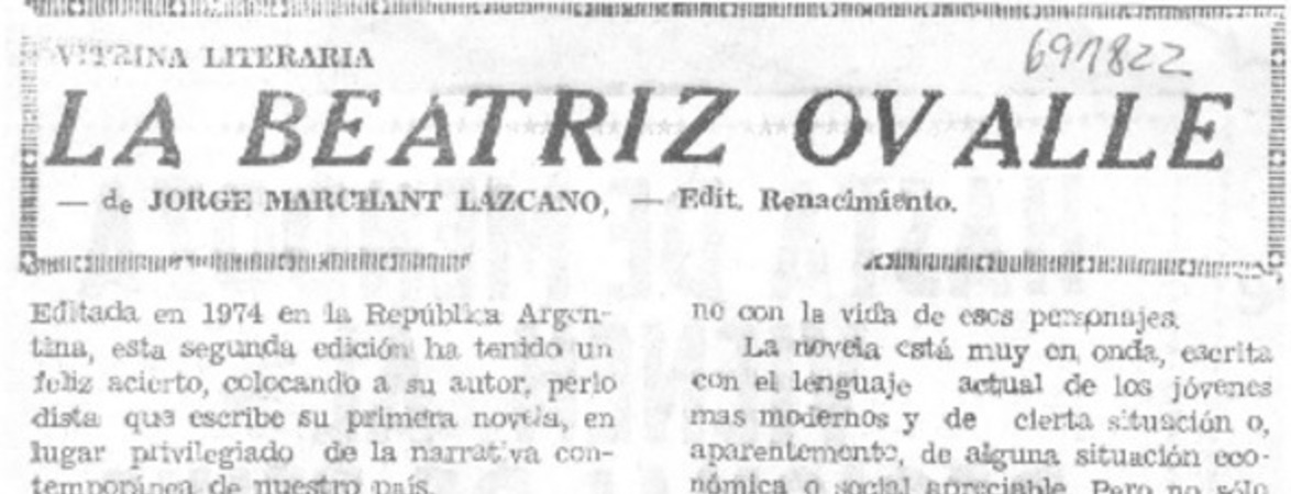 La Beatriz Ovalle