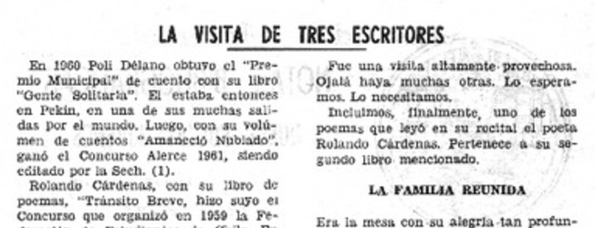 La visita de tres escritores