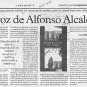 La voz de Alfonso Alcalde  [artículo].