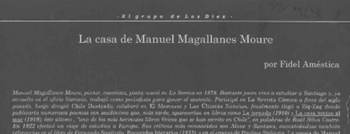 La casa de Manuel Magallanes Moure