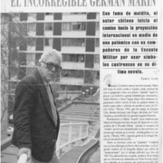 El incorregible Germán Marín  [artículo] Sonia Lira.