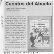Cuentos del abuelo  [artículo].