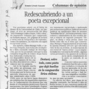 Redecubriendo a un poeta excepcional  [artículo] Ernesto Livacic Gazzano.