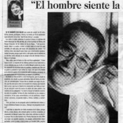 "El hombre siente la tierra en mí"  [artículo] Margarita Serrano.