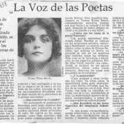 La voz de las poetas  [artículo] José Miguel Izquierdo S.