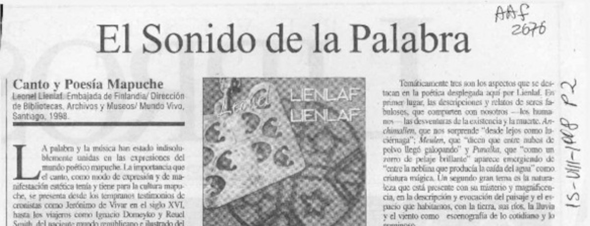 El sonido de la palabra