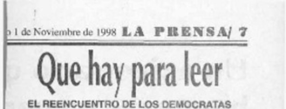 El Reencuentro de los demócratas  [artículo].